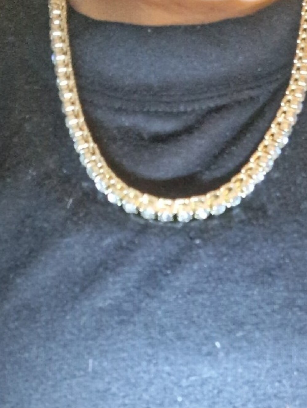 Mens 14k Gold Filled Over Sterling With Real Moissy 💎 16in 4mm 32ct - Picture 5 of 6